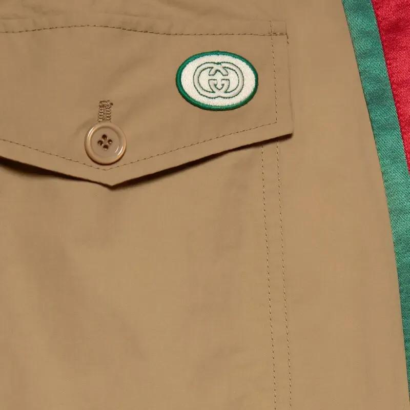 GUCCI Logo Embroidered Tapered Pants-4