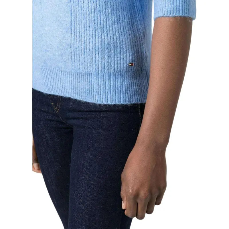 Tommy Hilfiger High neck Cropped sleeve Jumper-4