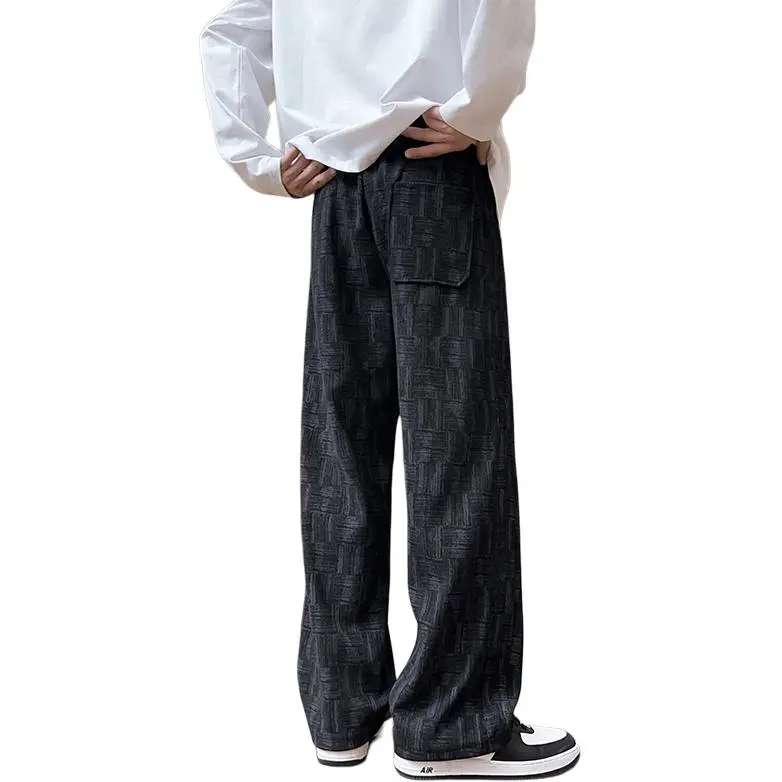 KOKO BASE Casual Pants Unisex Floral Black-1