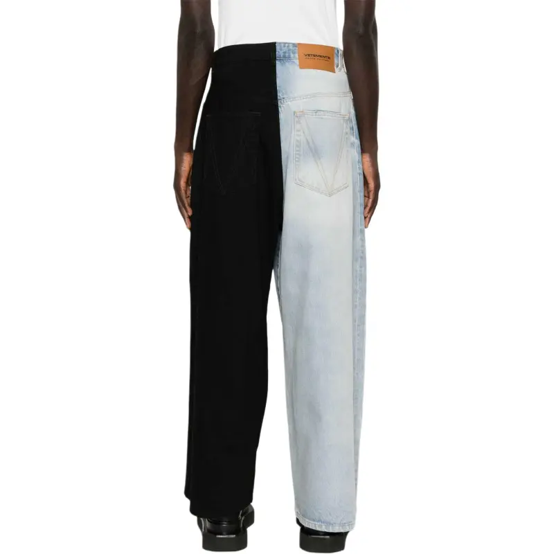 Vetements Logo Patch Wide Leg Jeans-3