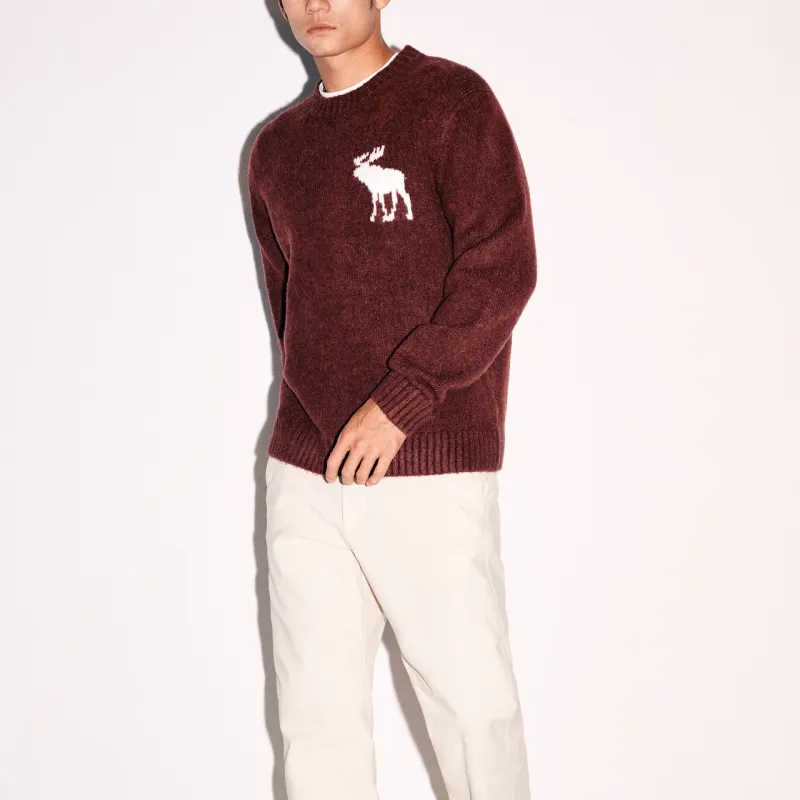 Abercrombie＆Fitch Sweater Unisex Brick Red-4