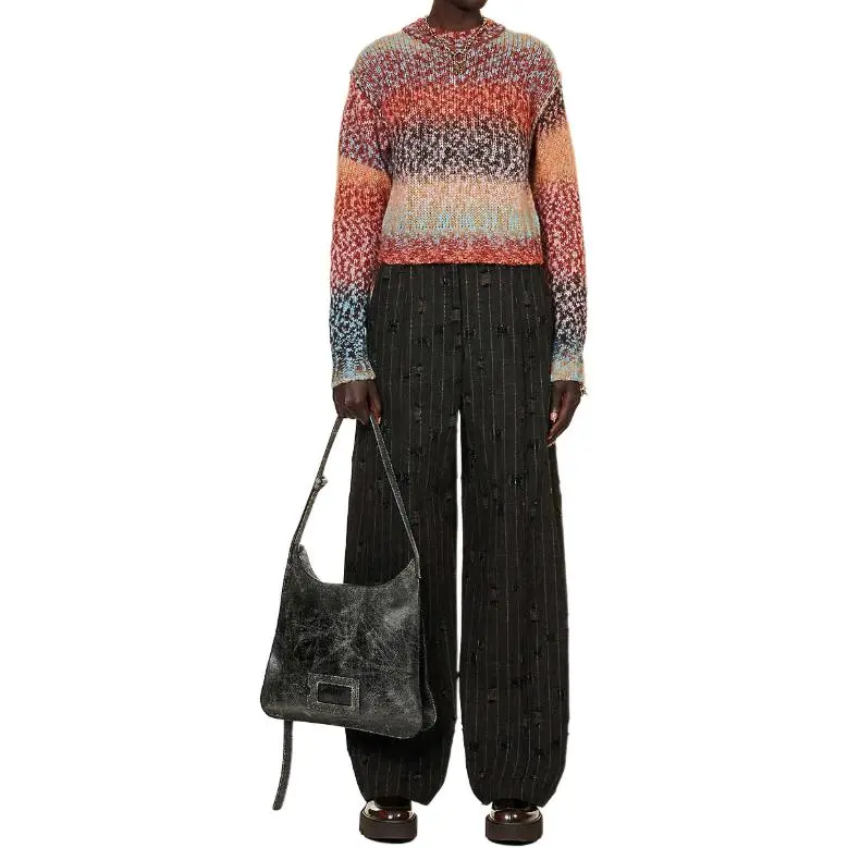 Acne Studios Patterned Intarsia Knit Crewneck Jumper-3