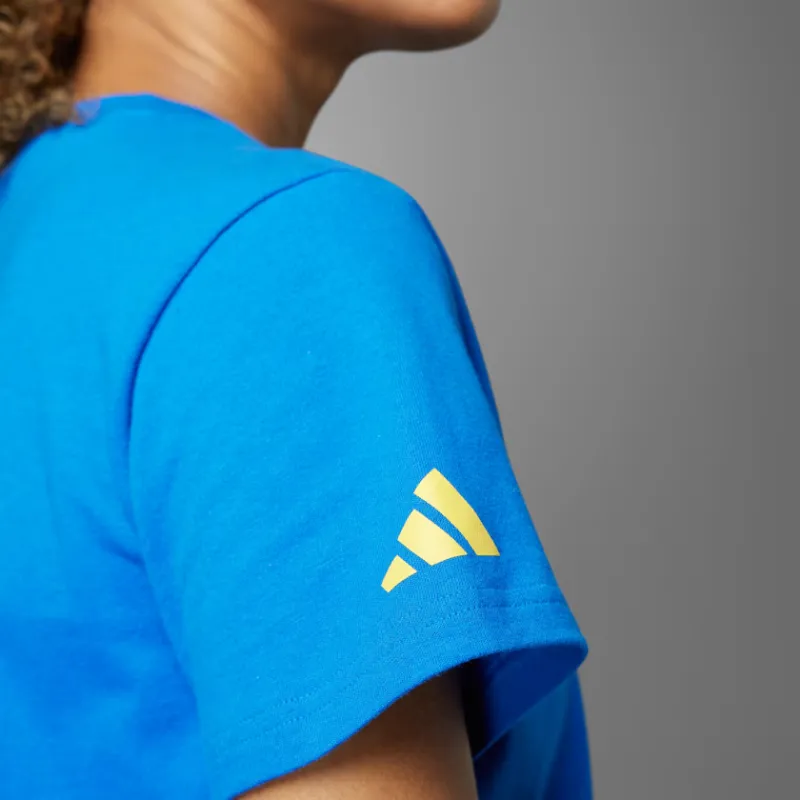 Adidas Boston Marathon T-Shirts Women's Blue-4