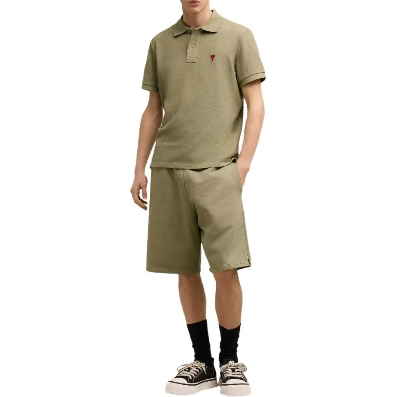 AMIPARIS Paris Ami De Coeur Logo Embroidered Short Sleeved Polo Shirt-4