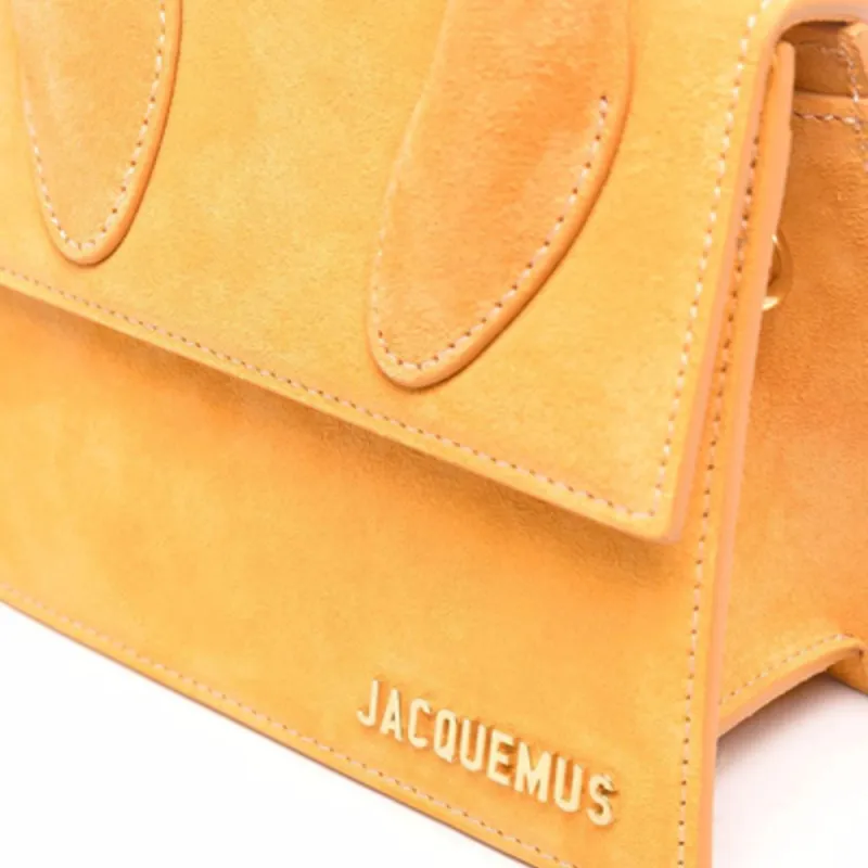 Jacquemus Le Chiquito Suede Tote Bag, Shopping Bag, Handbag Mini Women's Orange-2