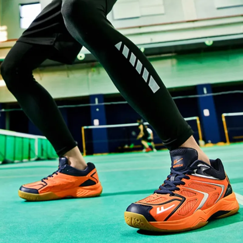 Warrior Cushioning Anti Slip And Wear Resistant Badminton Shoes Unisex Orange-3