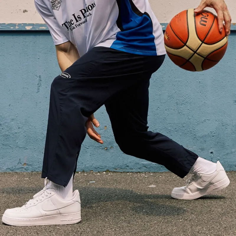 LUSHISI Casual Pants Unisex Navy Blue-1
