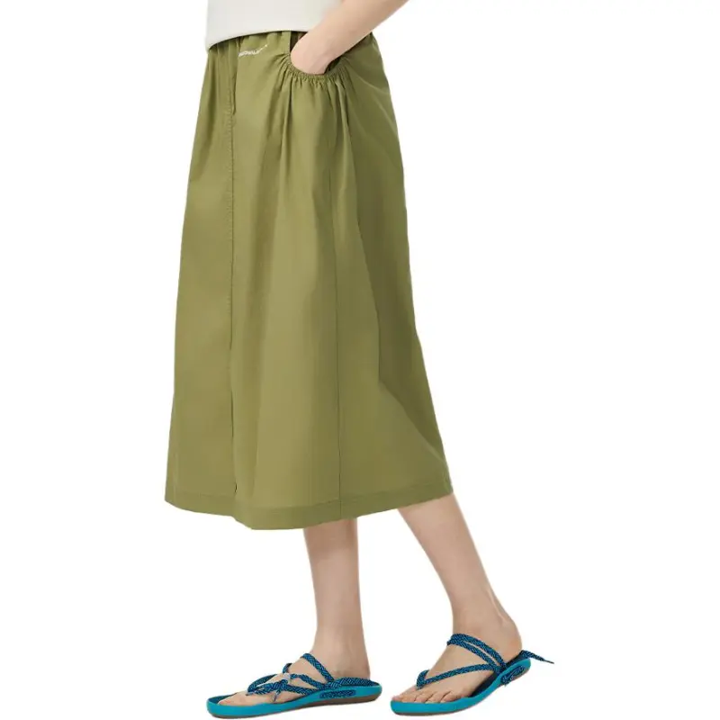 VOLCOM Casual Long Skirt Women's Military Yellow-4