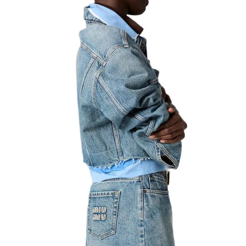 MIU MIU Cropped Jacket 'Denim'-3