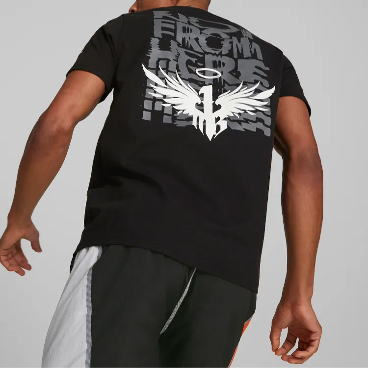 PUMA T Shirts Men Black-4