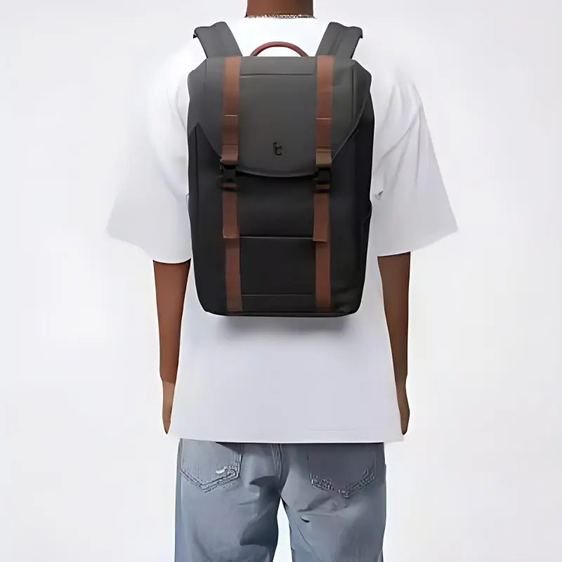 Tomtoc Nylon Fabric Backpack Trumpets Unisex Classic Black-4