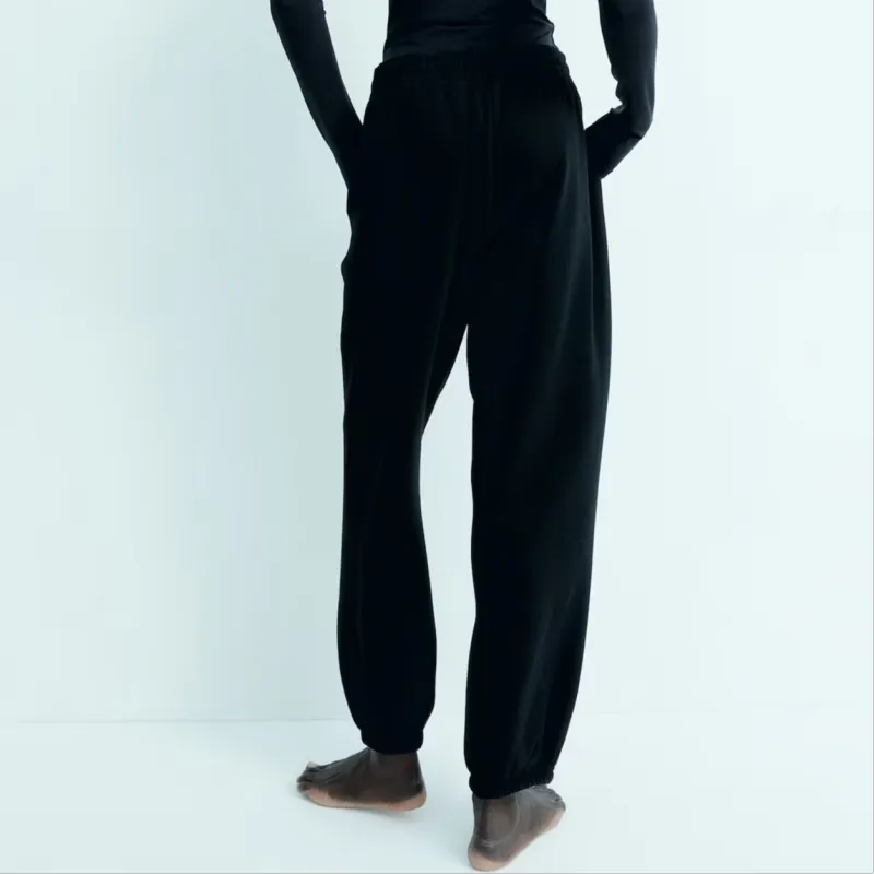 H&M Knitted Sports Pants Women's Black-1
