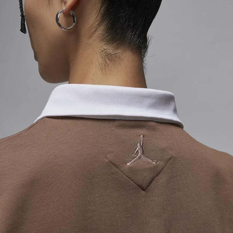 Jordan Polo Shirt Women's Antique Brown/Oxford Pink/White-3