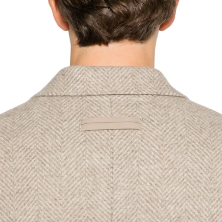 Ermenegildo Zegna Herringbone Double-Breasted Overcoat-4