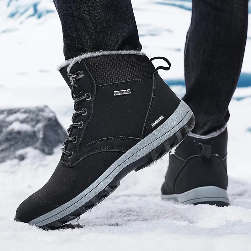 King Jinmai Warm Short Snow Boots Men's-1