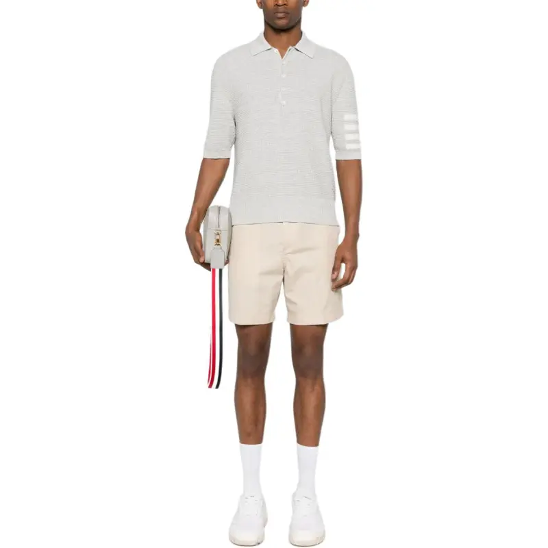 THOM BROWNE Pressed Crease Chino Shorts-2