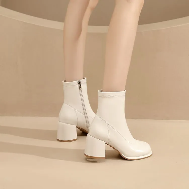 KEKAFU Ankle Boots Women's Black/Brown/Beige-14