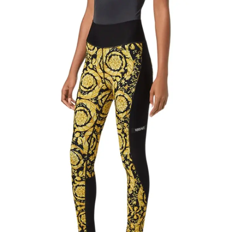 VERSACE Barocco Print High waisted Leggings-4