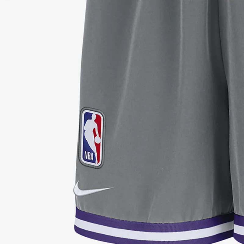 Nike DRI FIT NBA Basketball Shorts Men's Smoke Gray/Full Coverage Purple/White-4