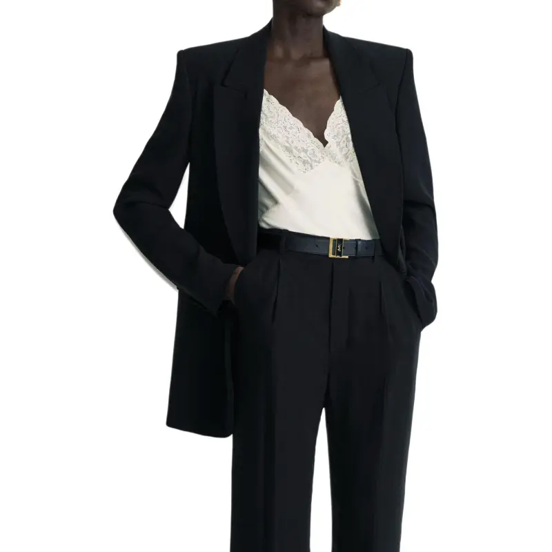 SAINT LAURENT Single Breasted Long Sleeved Jacket-2