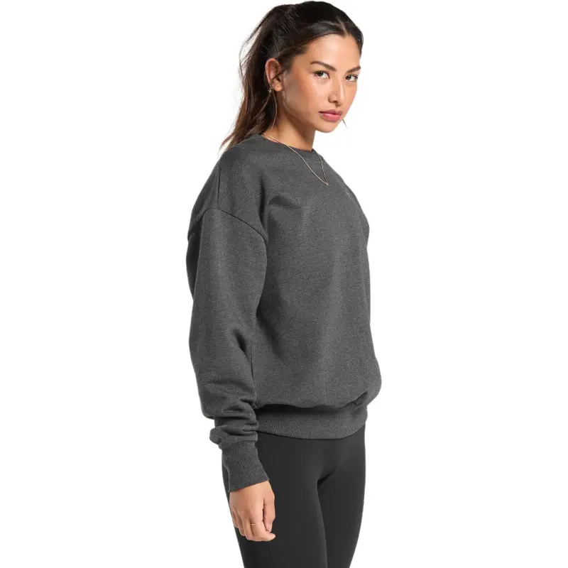 GYMSHARK Rest Day Sweats Crew Sweatshirt Women's Black Core Heather Gray-1
