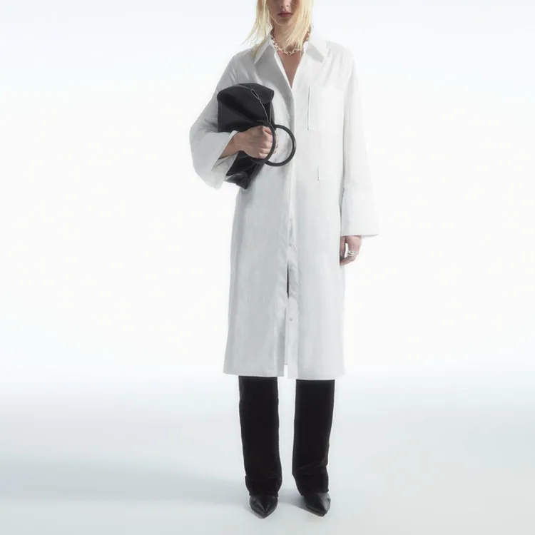 COS Long Sleeved Dresses Women's White-2