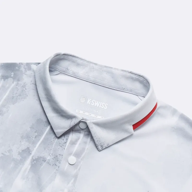KSWISS Polo Shirt Men's Gray White-2