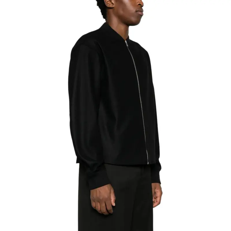 JIL SANDER Zip-Up Long-Sleeved Bomber Jacket-3