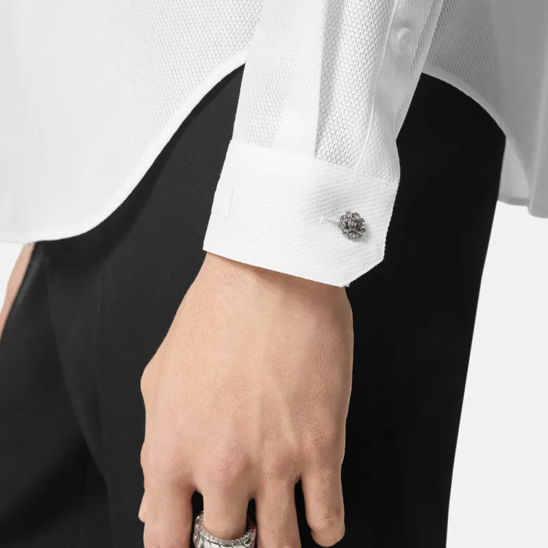 VERSACE Crystal Piqué Shirt-4