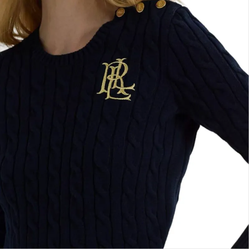 LAUREN RALPH LAUREN Logo Embroidered Knitted Jumper-3