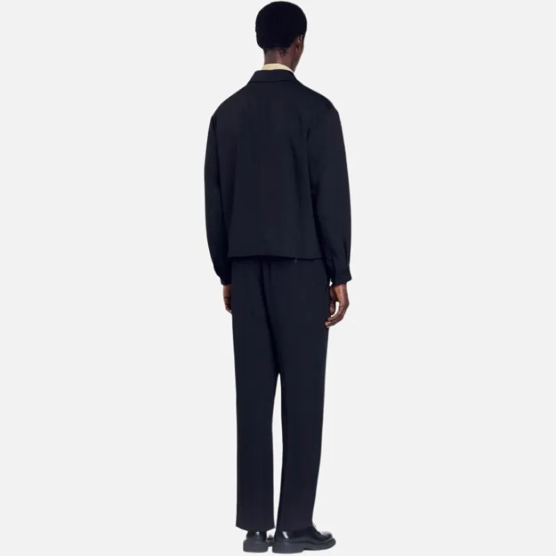 Sandro Zip-up Shirt Jacket-2