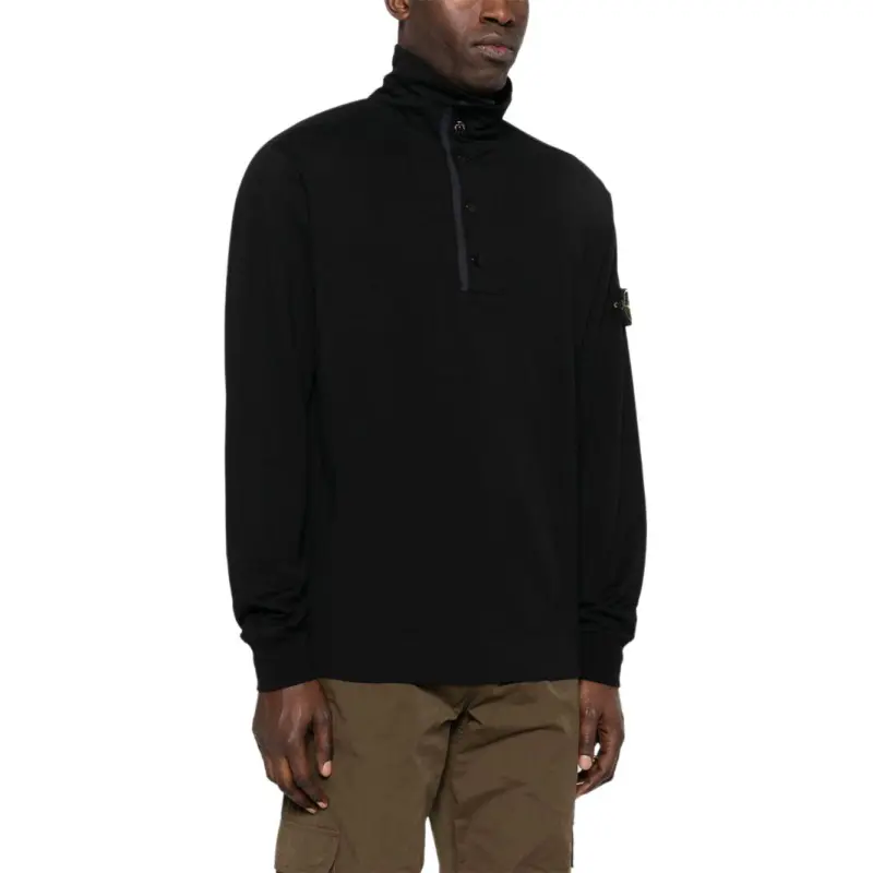 STONE ISLAND Long Sleeved Polo Shirt-3