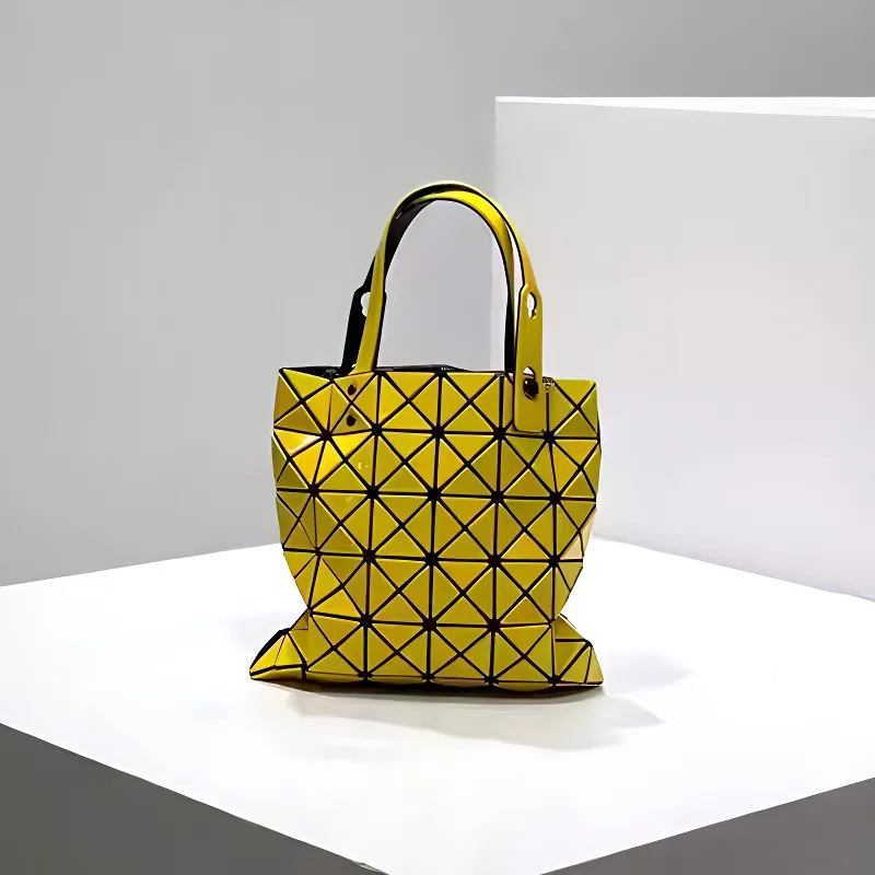 ISSEY MIYAKE Lucent Shiny Handbag Mini Unisex Yellow-2
