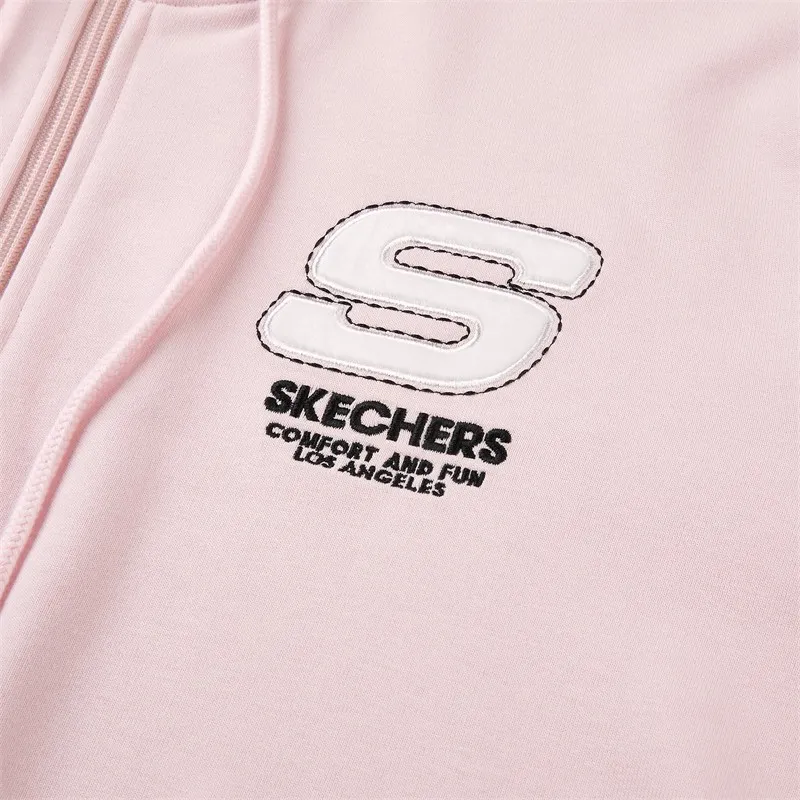 Skechers Colorful Sweatshirts Unisex Gray Pink-3