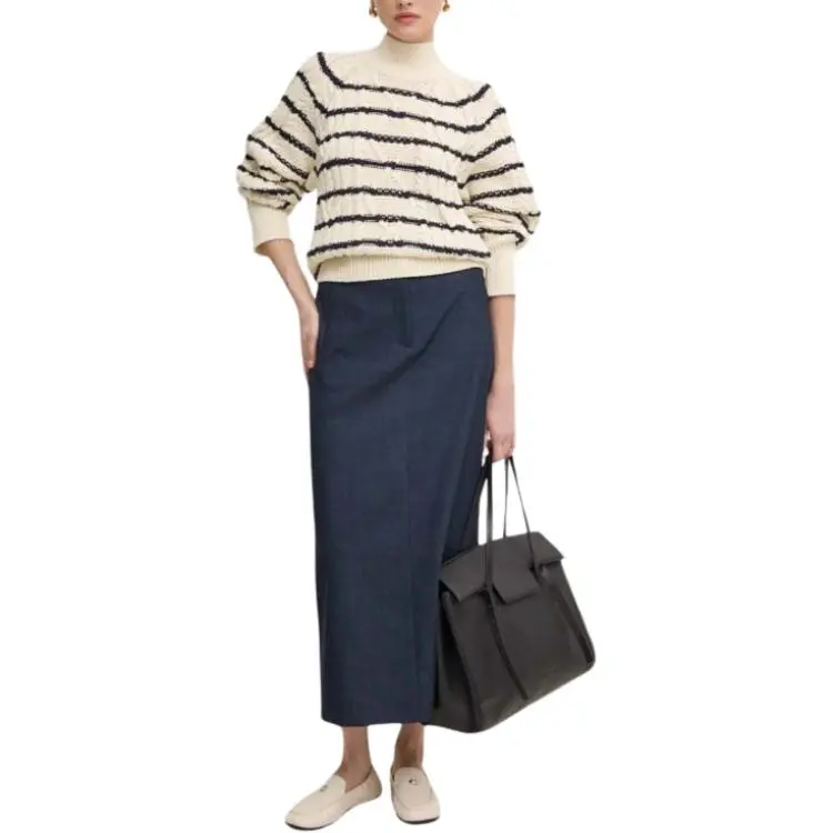 HUGO BOSS Mock Neck Striped Jumper-2
