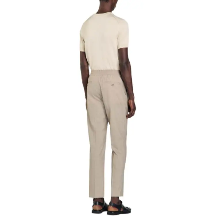 Sandro Drawstring Wool Tailored Trousers-2