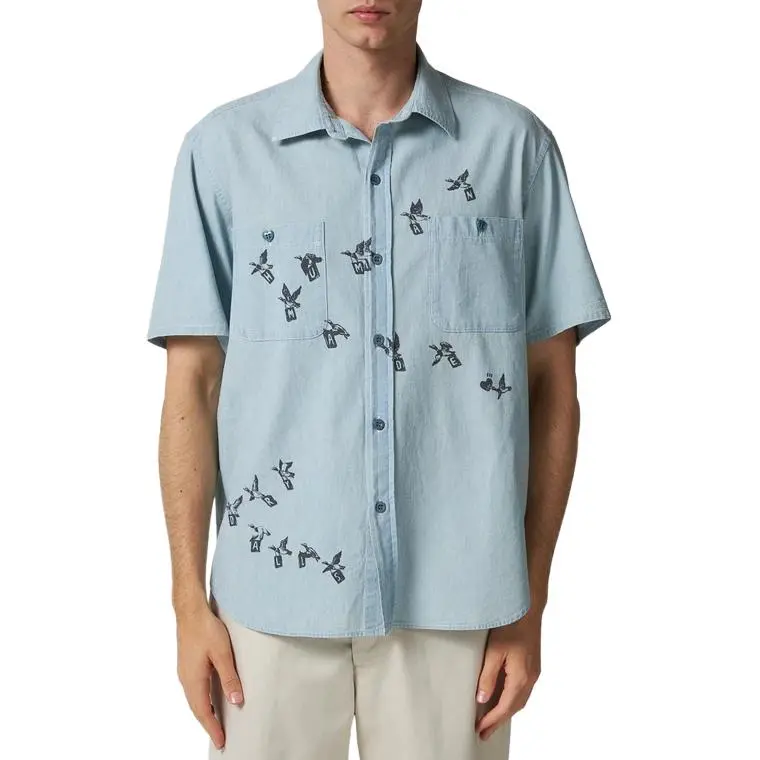 HUMAN MADE SS24 Shirt Unisex Indigo-4