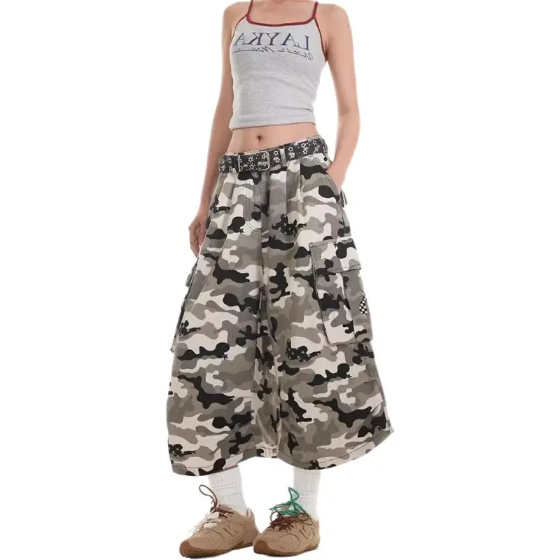 VINMUK Denim Shorts Unisex Camouflage-5