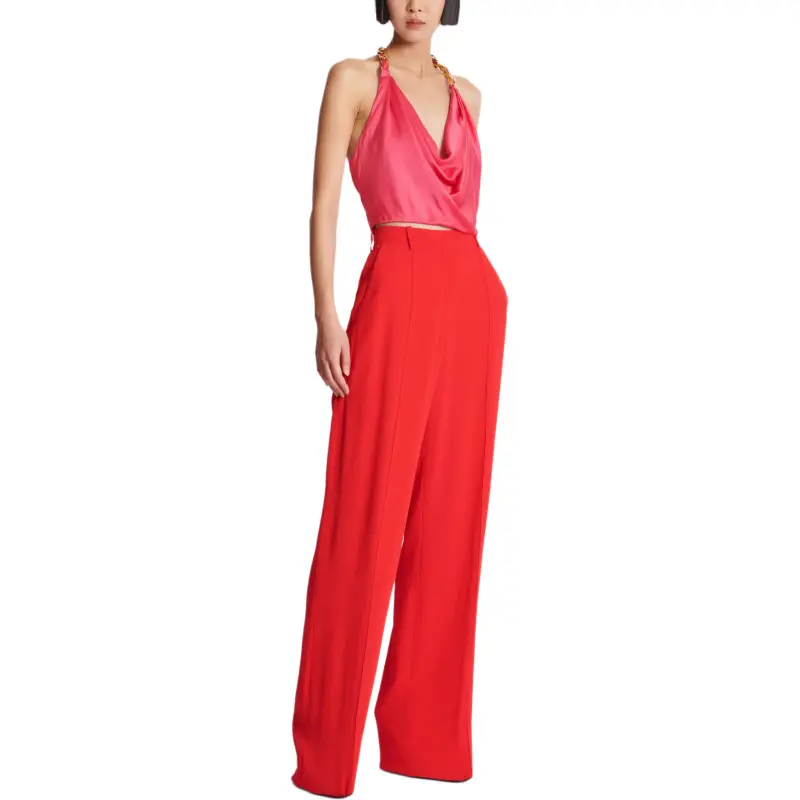 BALMAIN Crepe Tailored Trousers-4