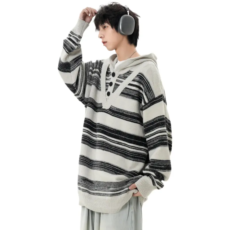 TONYKRZ Sweater Unisex Black Gray Color-3