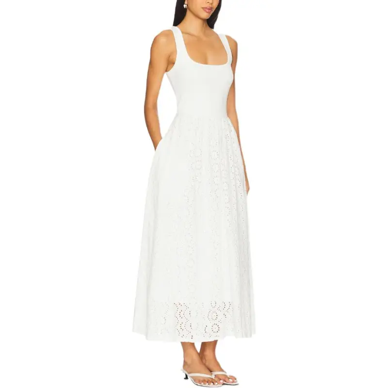 PAIGE Sleeveless Dress Women's White-2