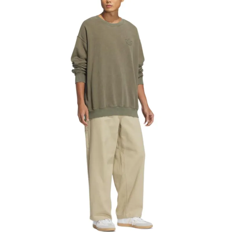 Adidas Originals WASHEDCREW SWEATSHIRT Sweatshirt Men Strata Olive Green-1
