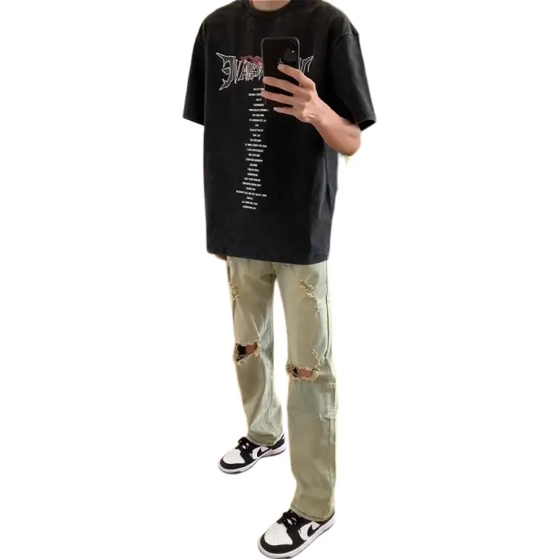 DUATOGE Jeans Men Yellow Mud -3