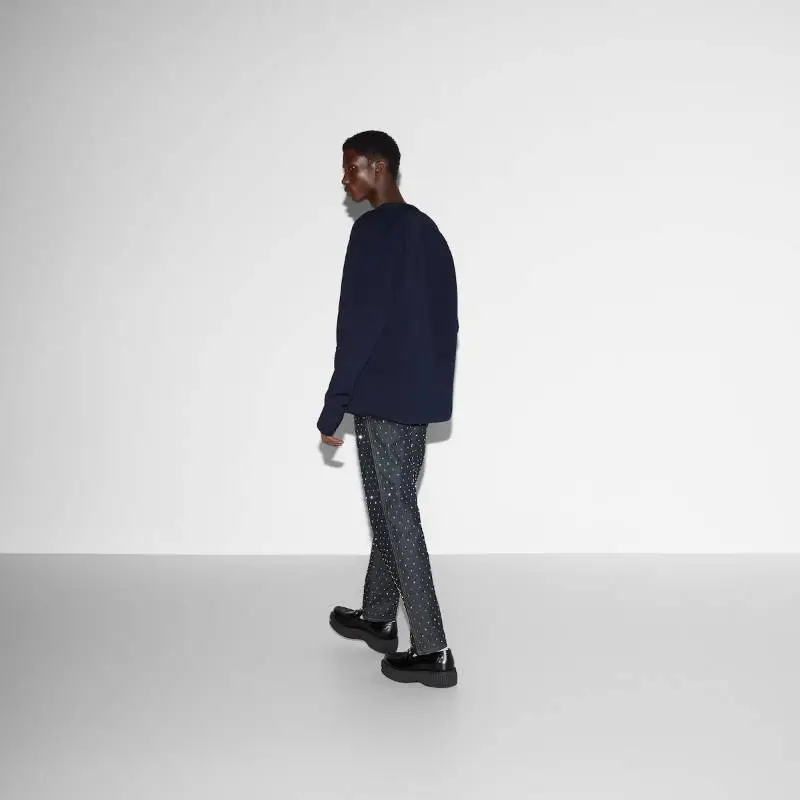 GUCCI Jeans Men Blue-13