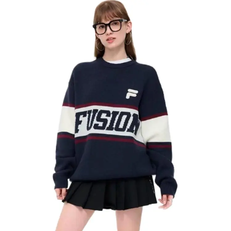 FILA FUSION Sweaters Unisex Night Black Blue-2
