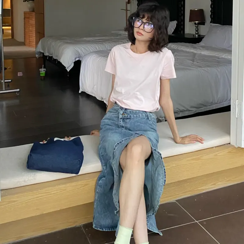 Spicy Gals Denim Long Skirt Women's-3