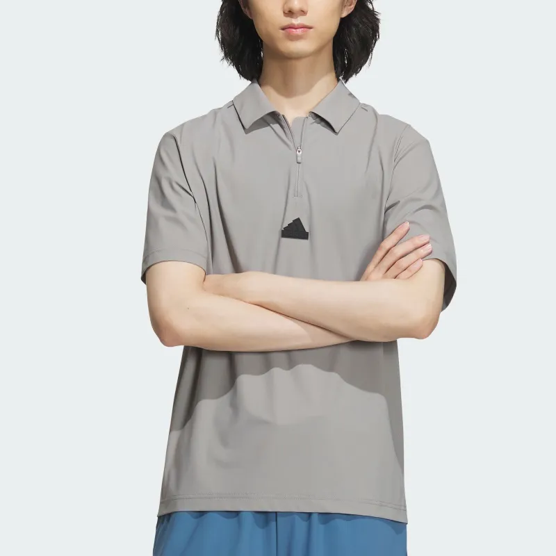 Adidas Polo Shirt Men's Pure Ice Gray-3