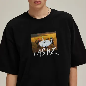 ASWZ 100% Cotton Short Sleeved T Shirts Unisex