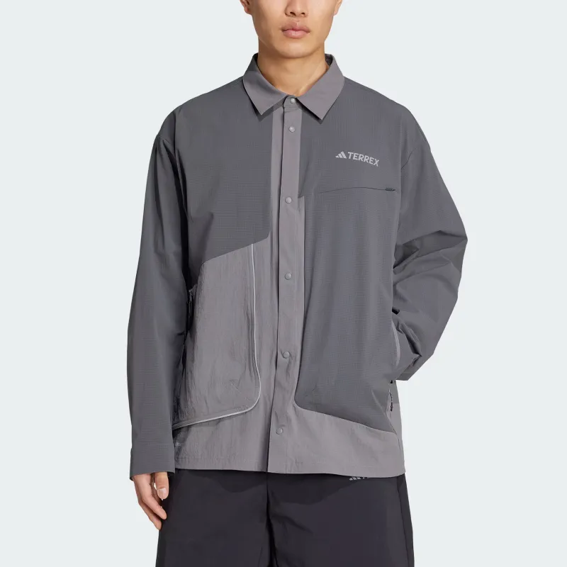 Adidas TerrexXPLORIC AEROREADY SHIRT Men's Dark Gray/Gray-3
