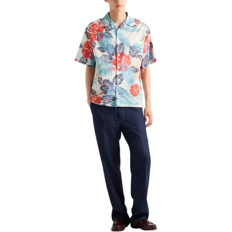 PRADA Graphic Printed Short Sleeved Shirt-1